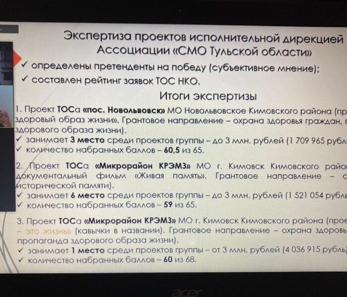 Цикл вебинаров «Как проверить заявку на соответствие критериям оценки проектов». Кимовский район