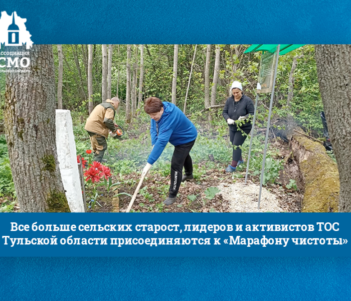 Все больше сельских старост, лидеров и активистов ТОС Тульской области присоединяются к «Марафону чистоты»