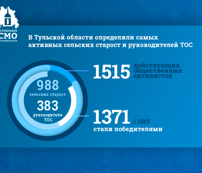 В Тульской области определили самых активных сельских старост и руководителей ТОС